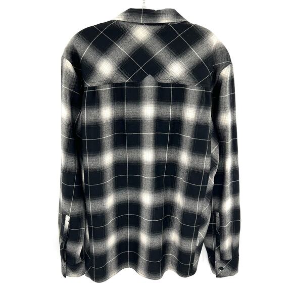 Icebreaker men’s merino wool black and white plaid flannel shirt - Picture 12 of 12